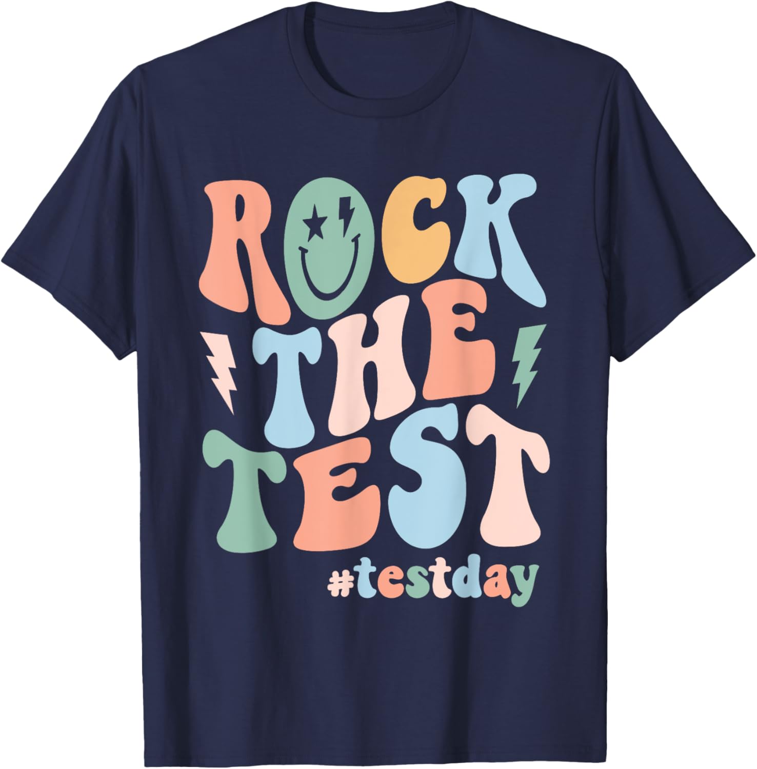 Rock The Test Testing Day Retro Motivational Teacher Student T-Shirt