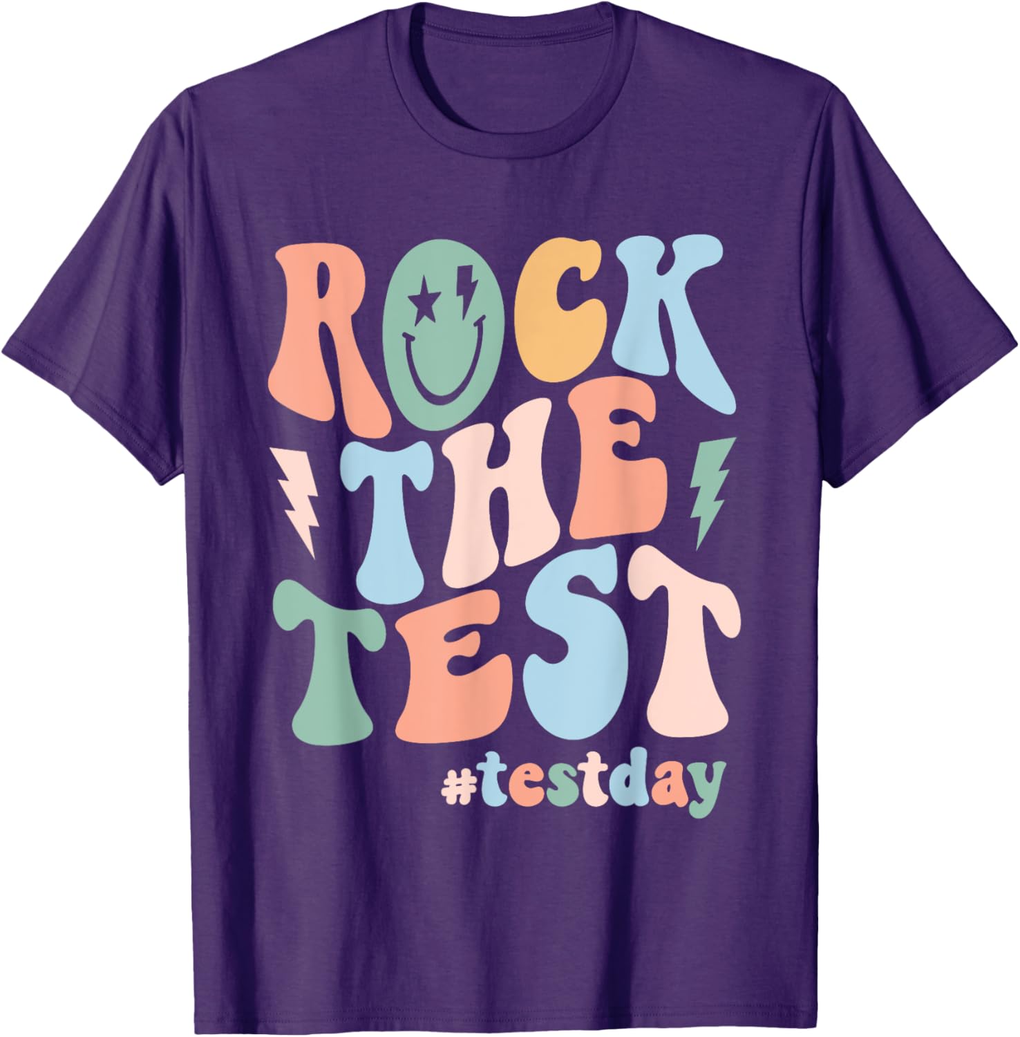 Rock The Test Testing Day Retro Motivational Teacher Student T-Shirt