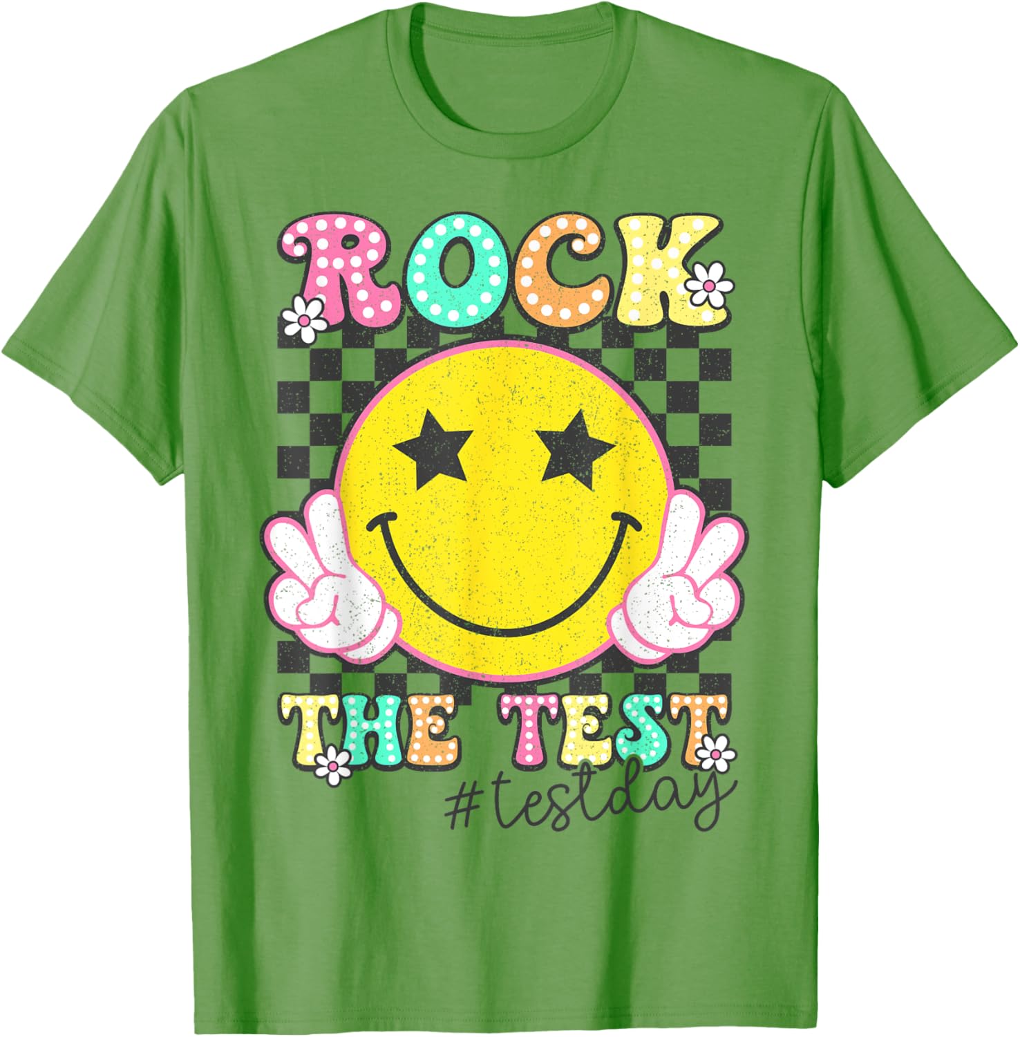 Rock The Test Testing Day Retro Motivational Teacher Student T-Shirt