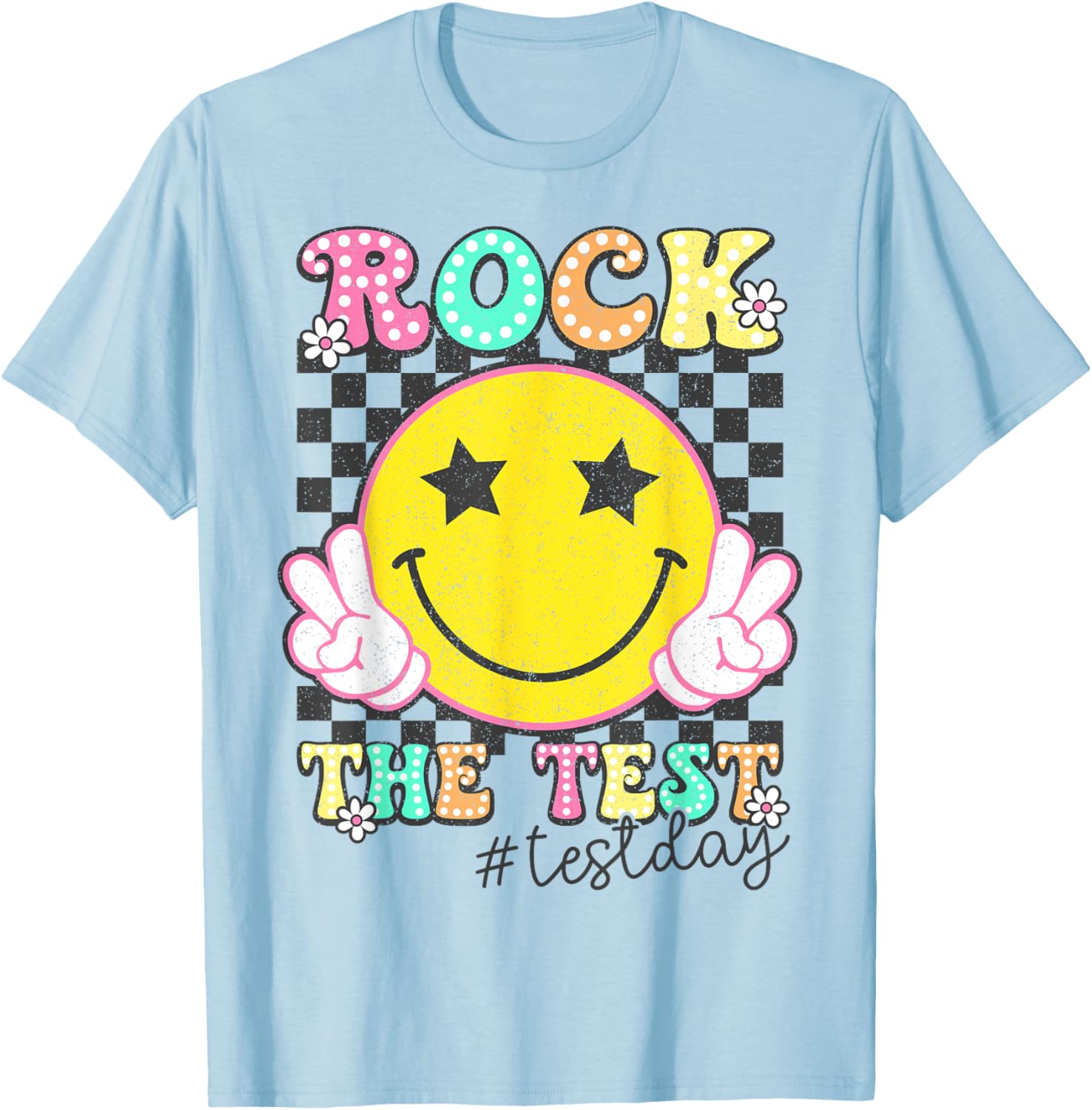 Rock The Test Testing Day Retro Motivational Teacher Student T-Shirt