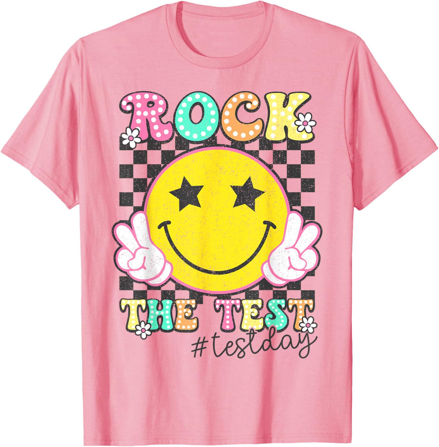 Rock The Test Testing Day Retro Motivational Teacher Student T-Shirt