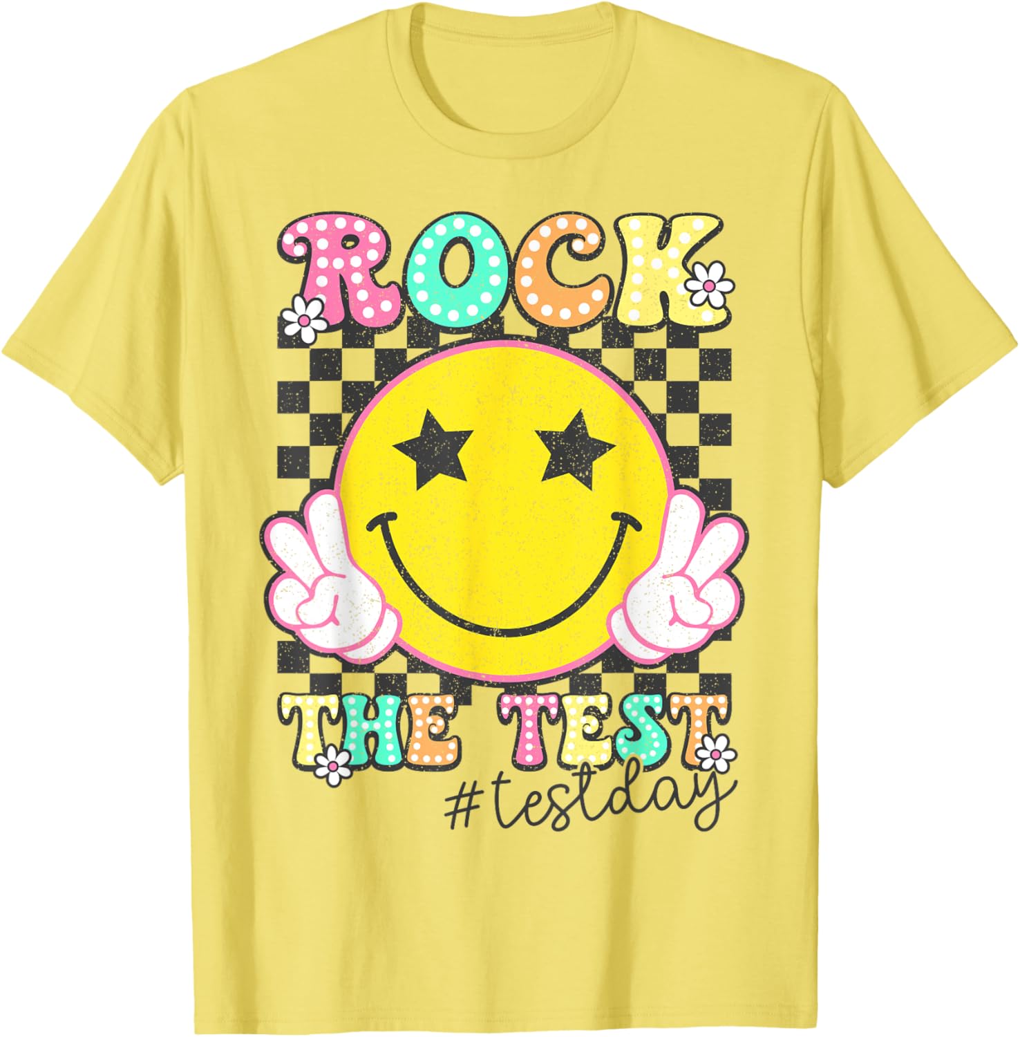 Rock The Test Testing Day Retro Motivational Teacher Student T-Shirt