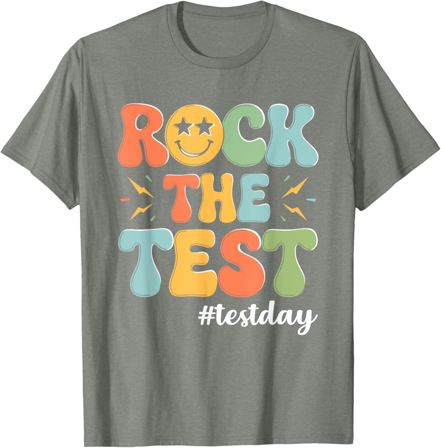 Rock The Test Testing Day Staar Motivational Teacher Testing T-Shirt