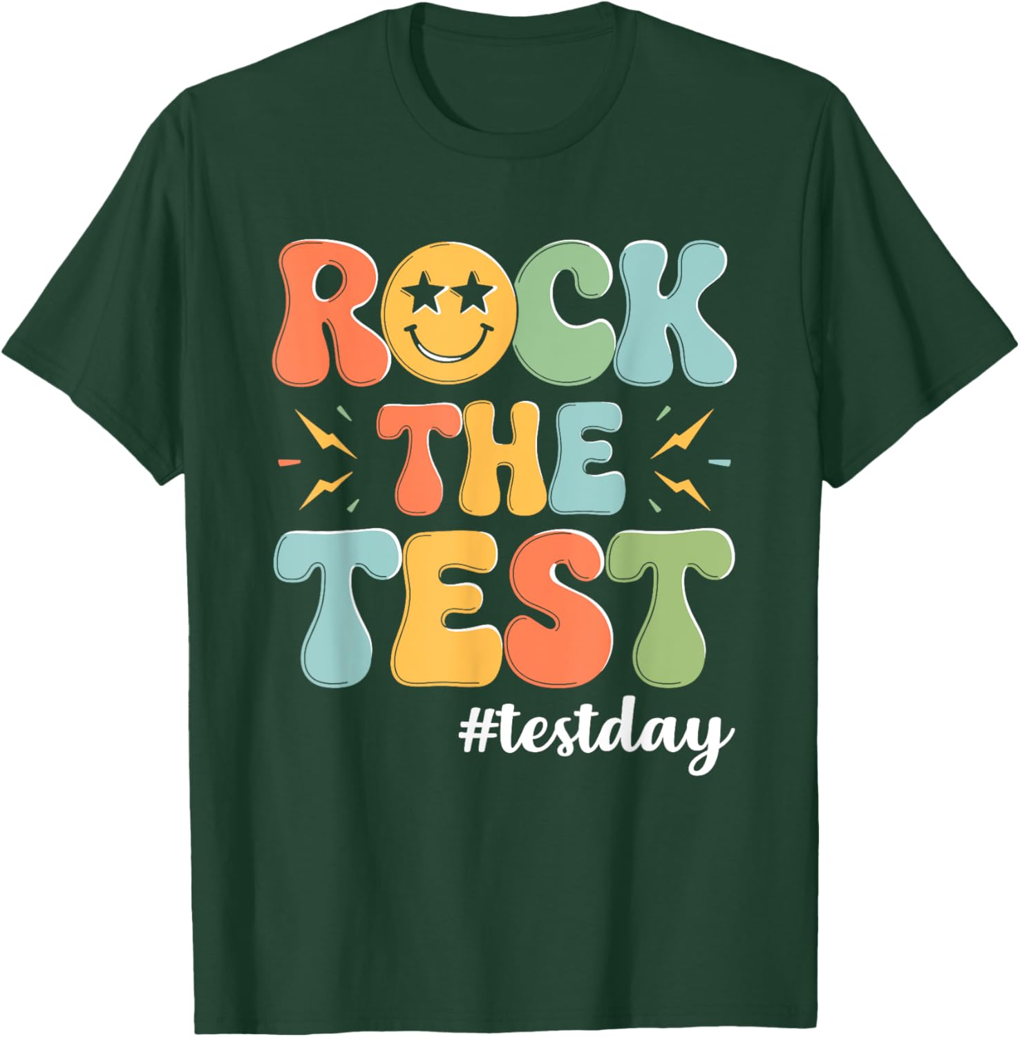 Rock The Test Testing Day Staar Motivational Teacher Testing T-Shirt