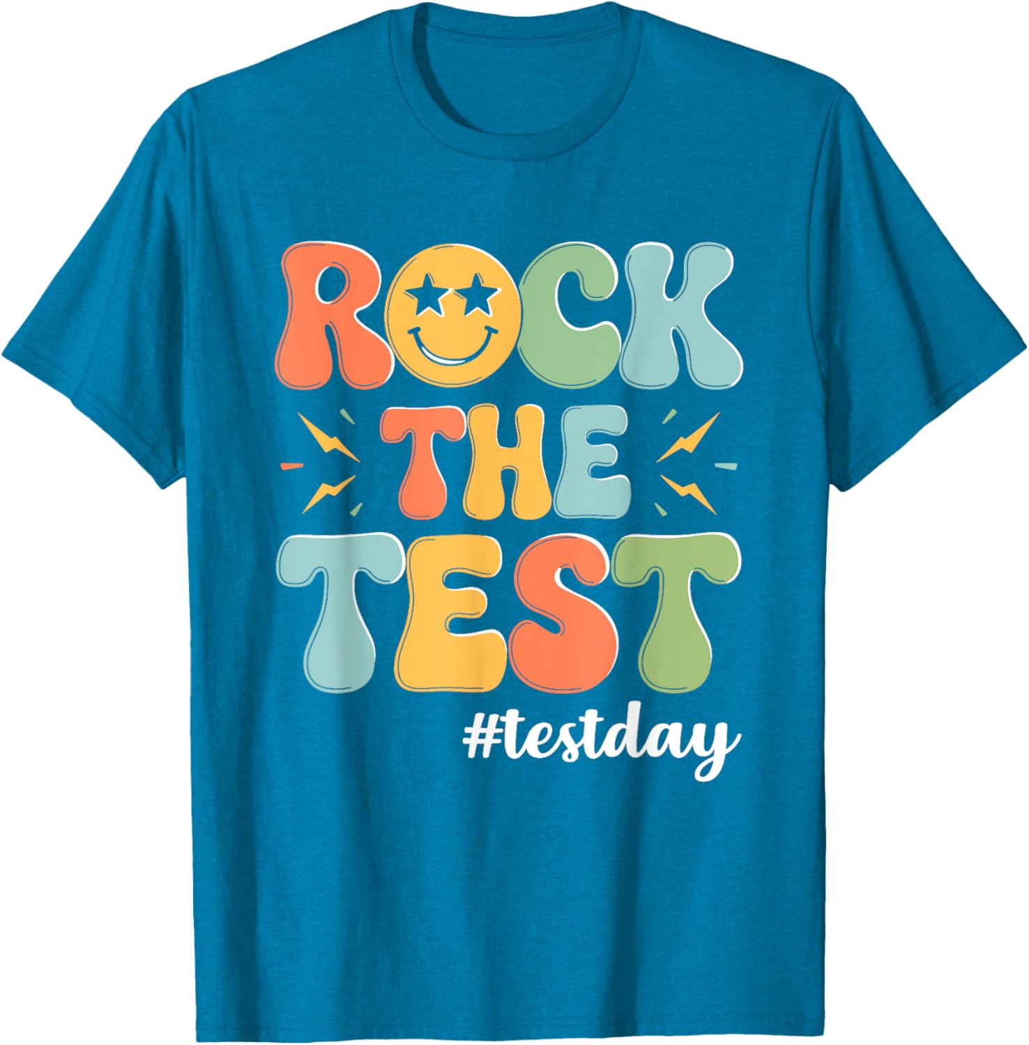 Rock The Test Testing Day Staar Motivational Teacher Testing T-Shirt