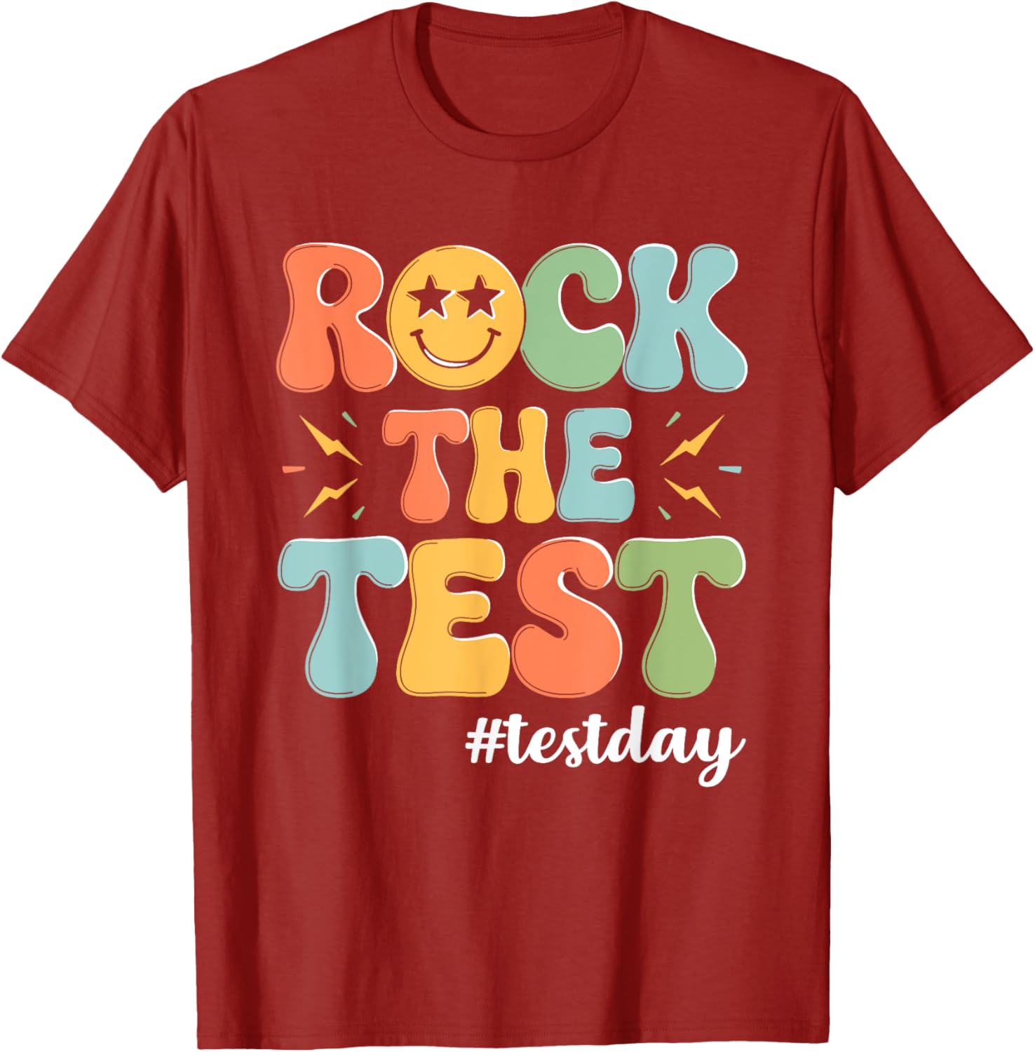 Rock The Test Testing Day Staar Motivational Teacher Testing T-Shirt