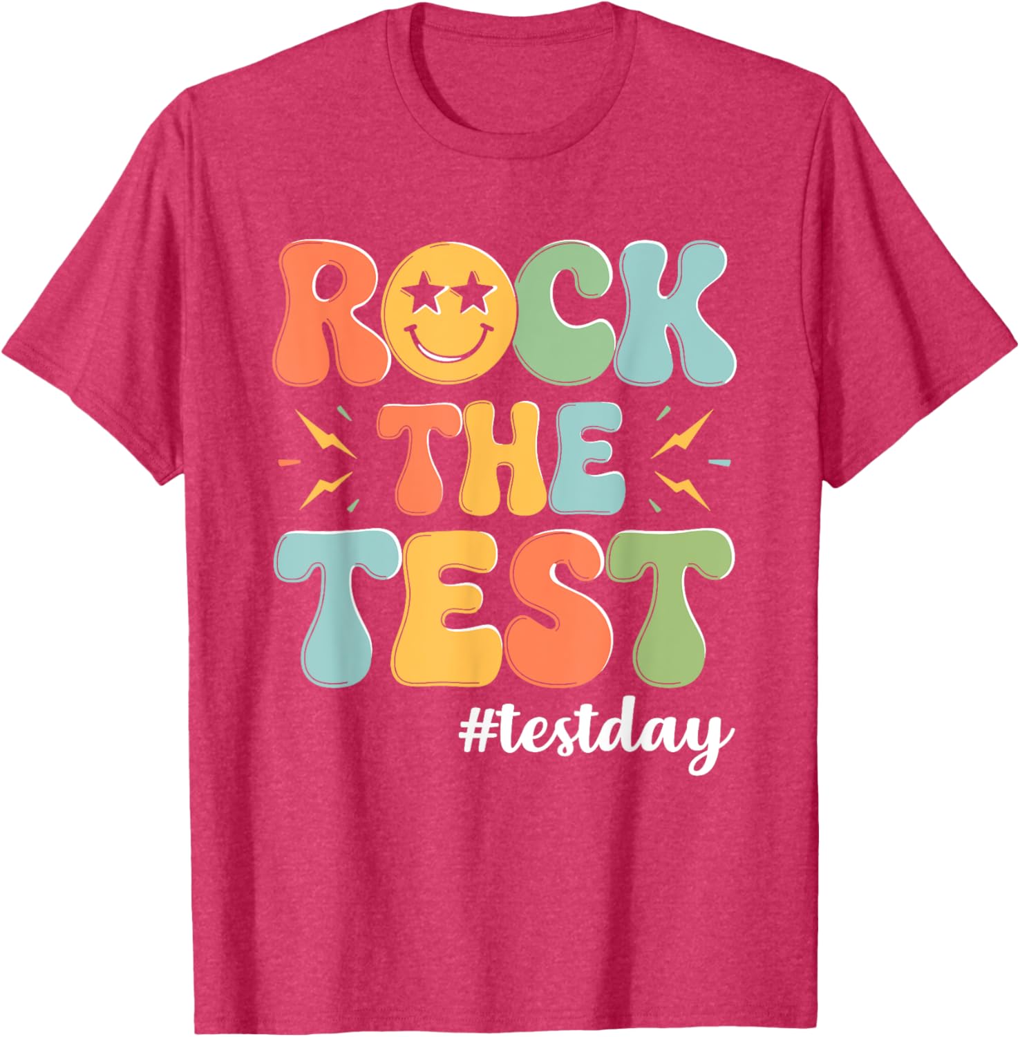 Rock The Test Testing Day Staar Motivational Teacher Testing T-Shirt