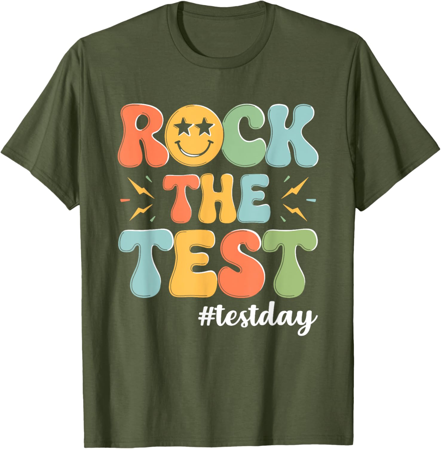 Rock The Test Testing Day Staar Motivational Teacher Testing T-Shirt