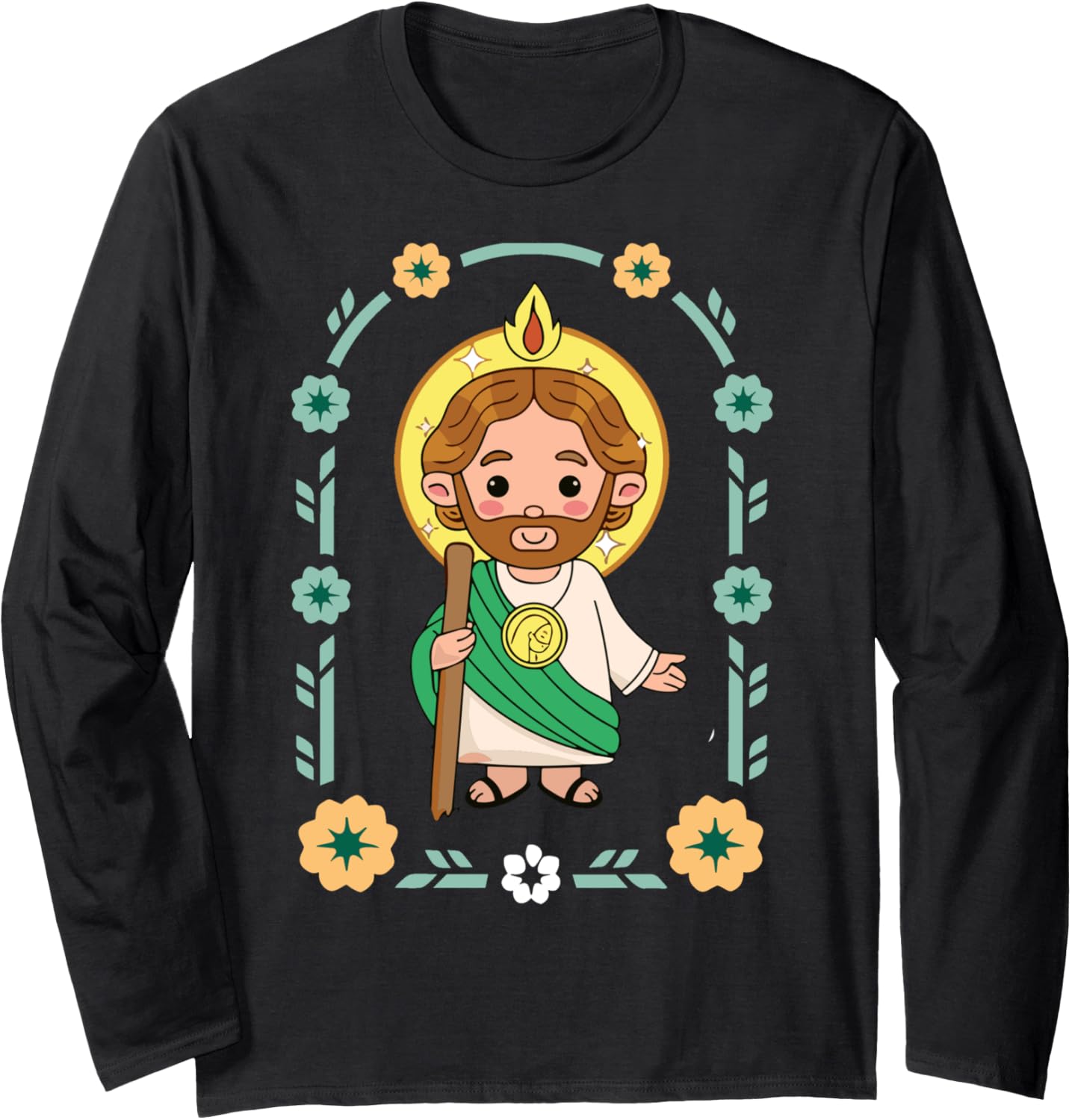 San Judas Tadeo Bendice Mi Camino | Saint Jude Thaddeus Long Sleeve T-Shirt