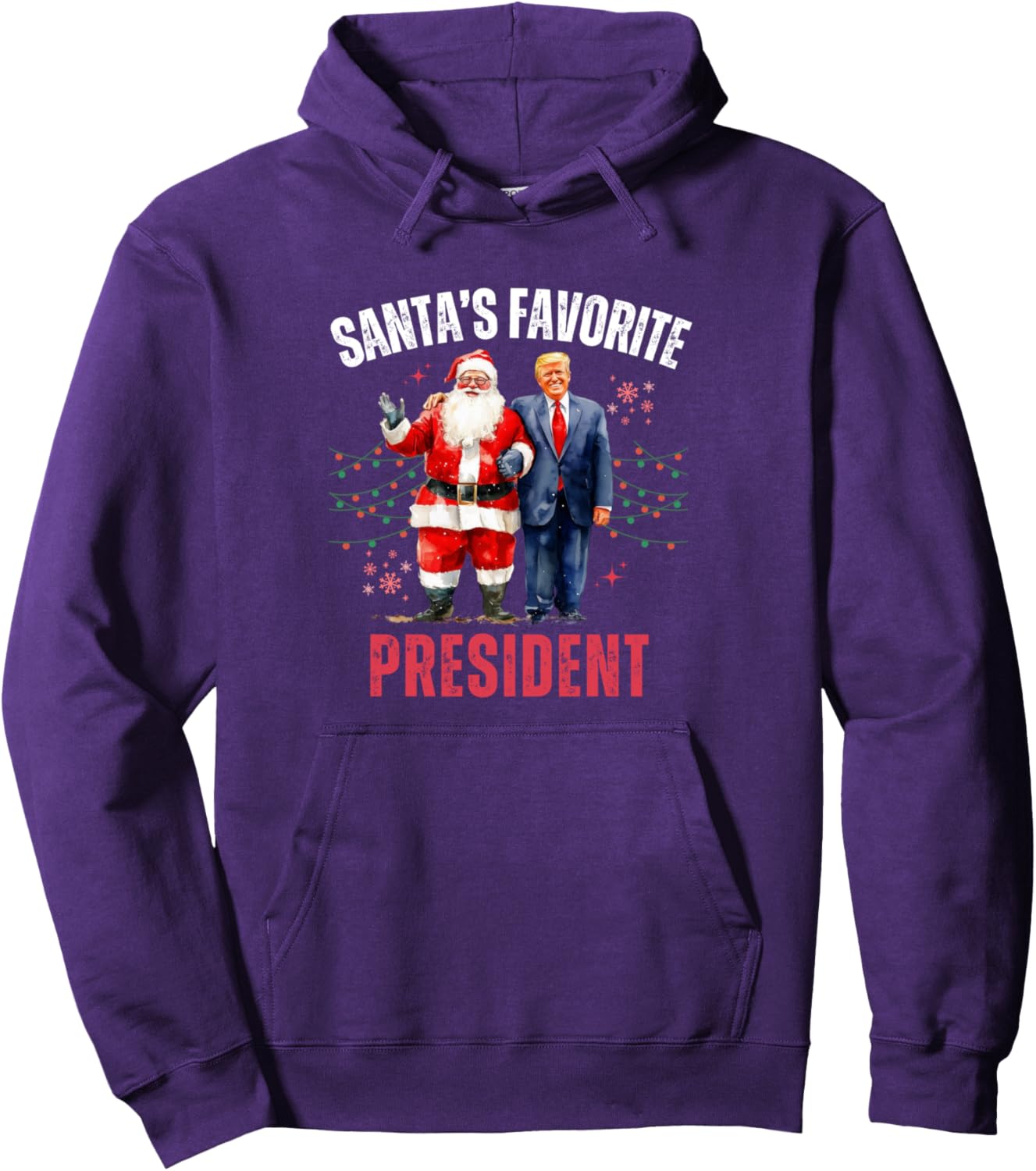 Santa's Favorite President Funny Christmas Trump 47th Pullover Hoodie