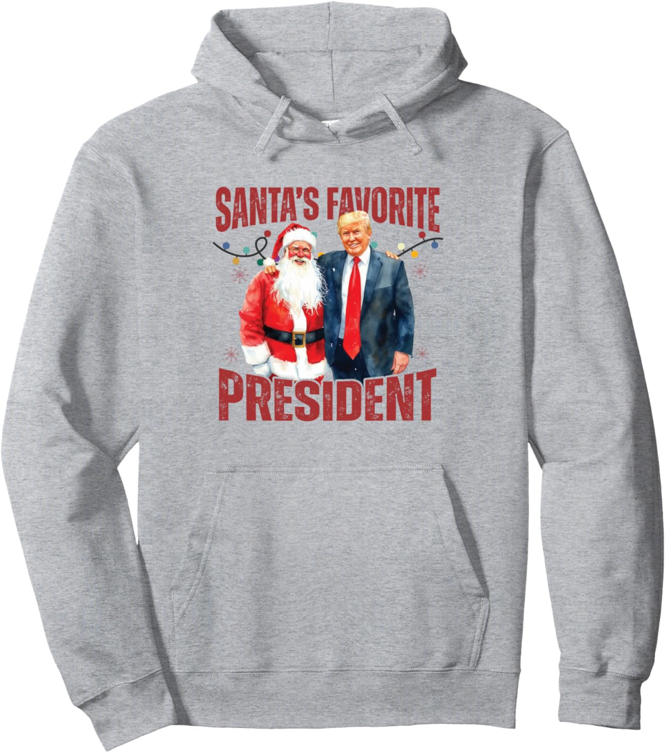 Santa's Favorite President Trump Christmas Santa Hat Pullover Hoodie