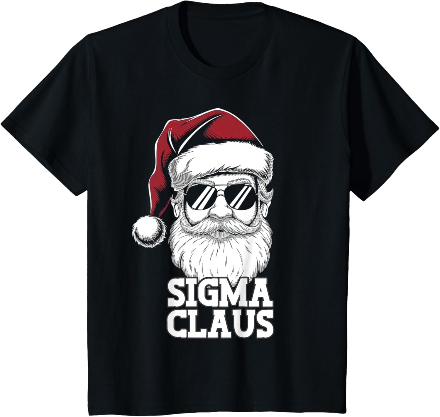 Sigma Claus Funny Christmas Santa Claus Sarcastic Joke Kids T-Shirt