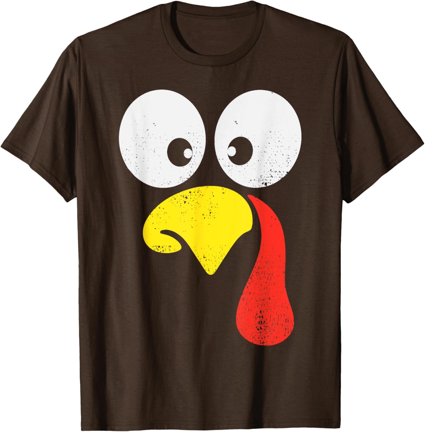 Silly Turkey Face Family Thanksgiving Dinner Mens Women Kids T-Shirt