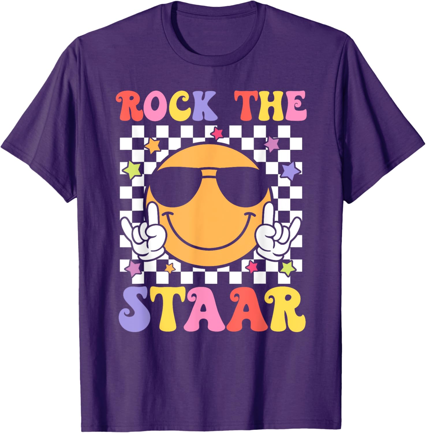 Smile Face Groovy Teacher T-Shirt