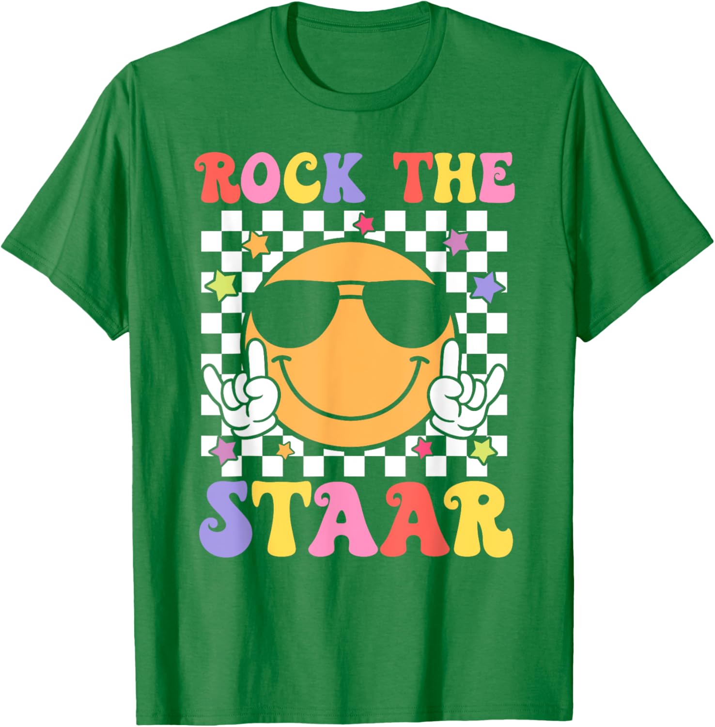 Smile Face Groovy Teacher T-Shirt