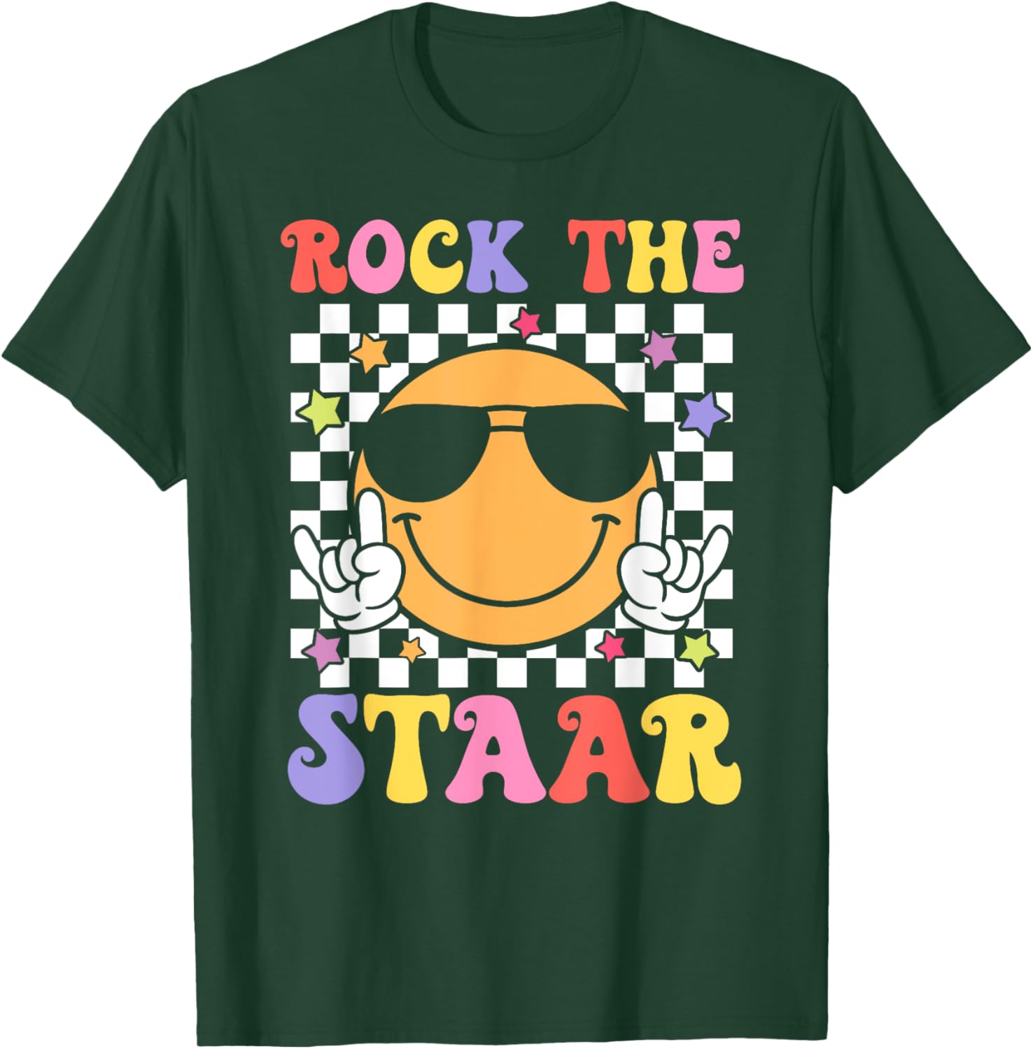 Smile Face Groovy Teacher T-Shirt