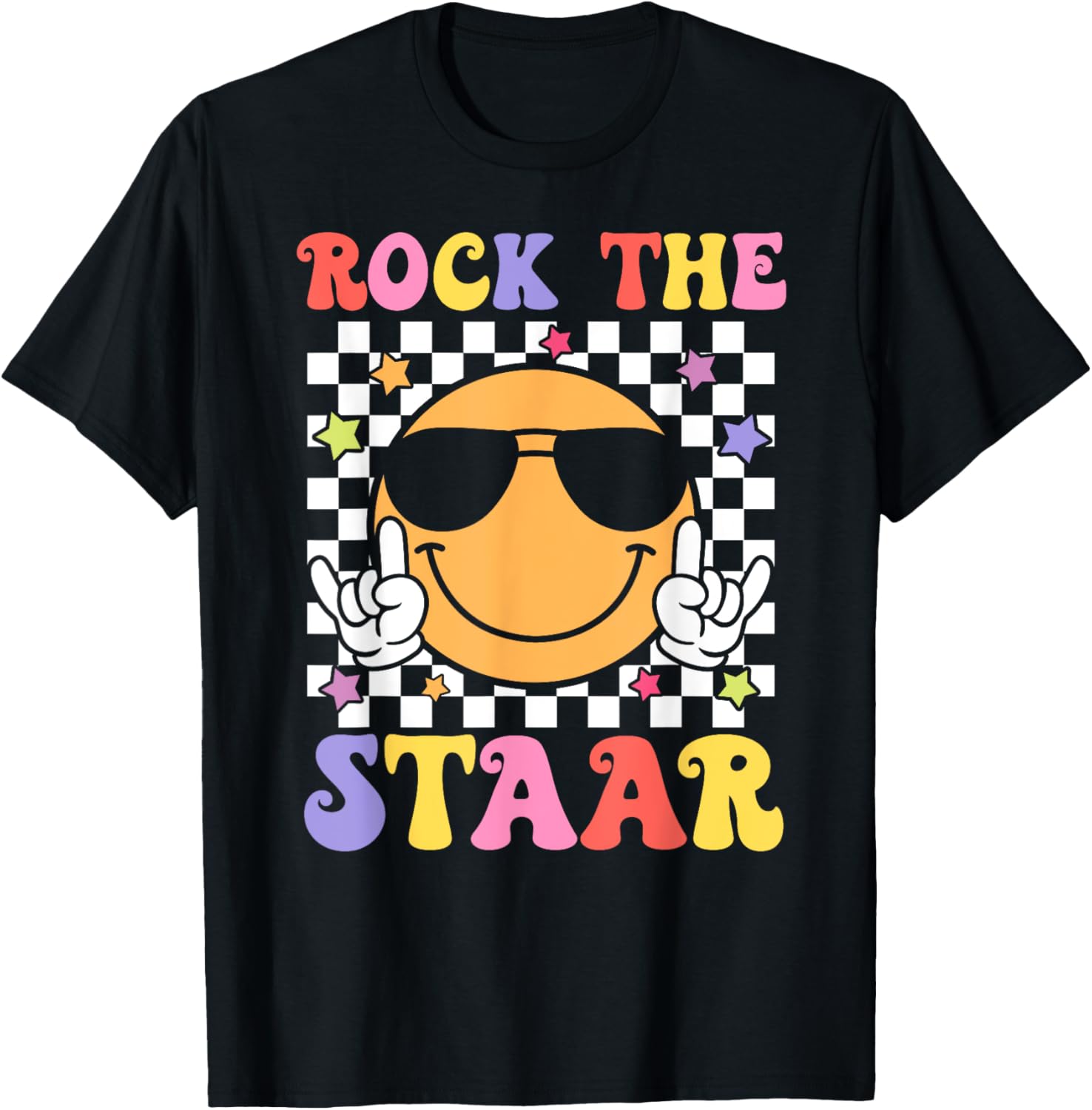 Smile Face Groovy Teacher T-Shirt