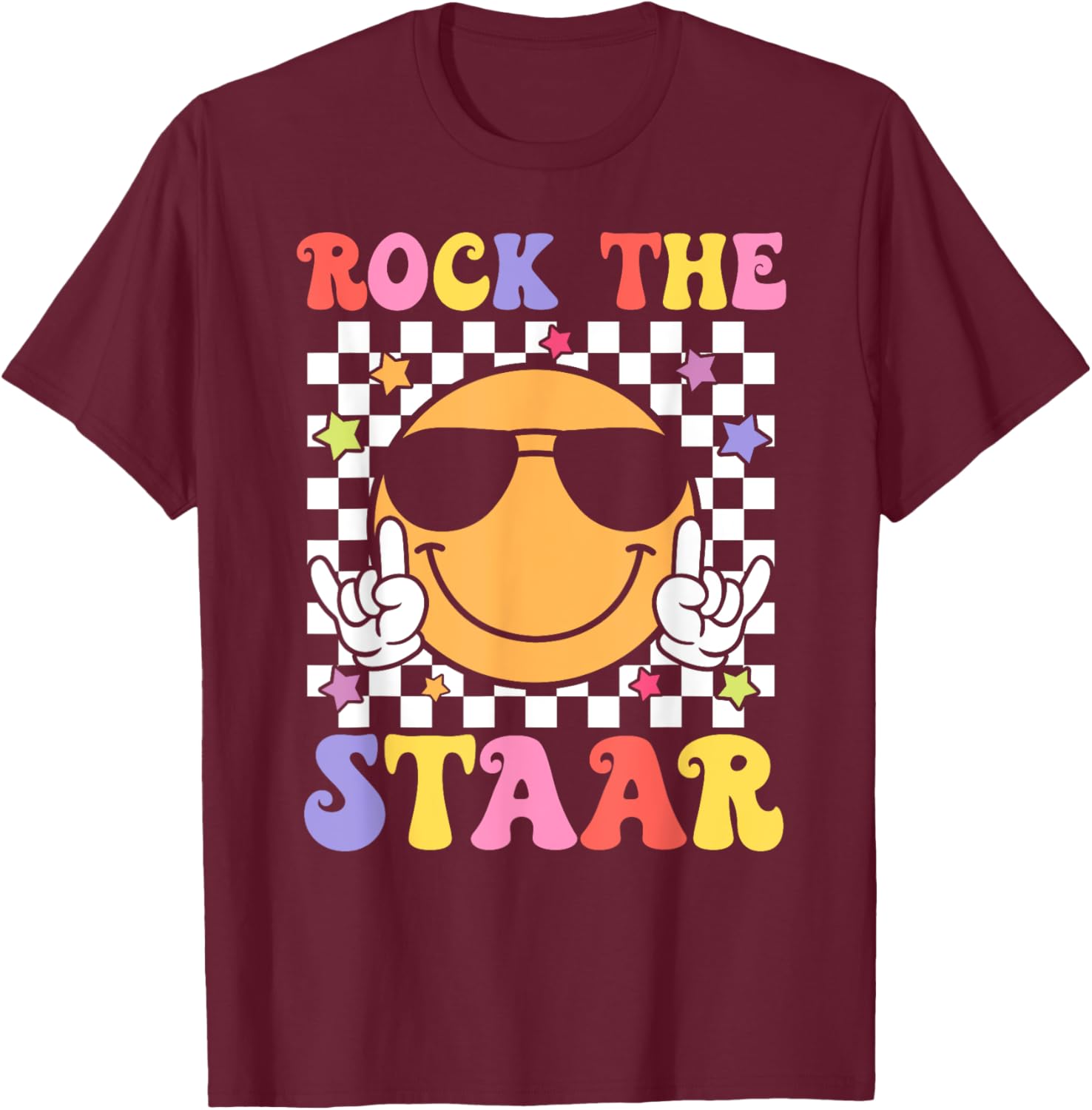 Smile Face Groovy Teacher T-Shirt