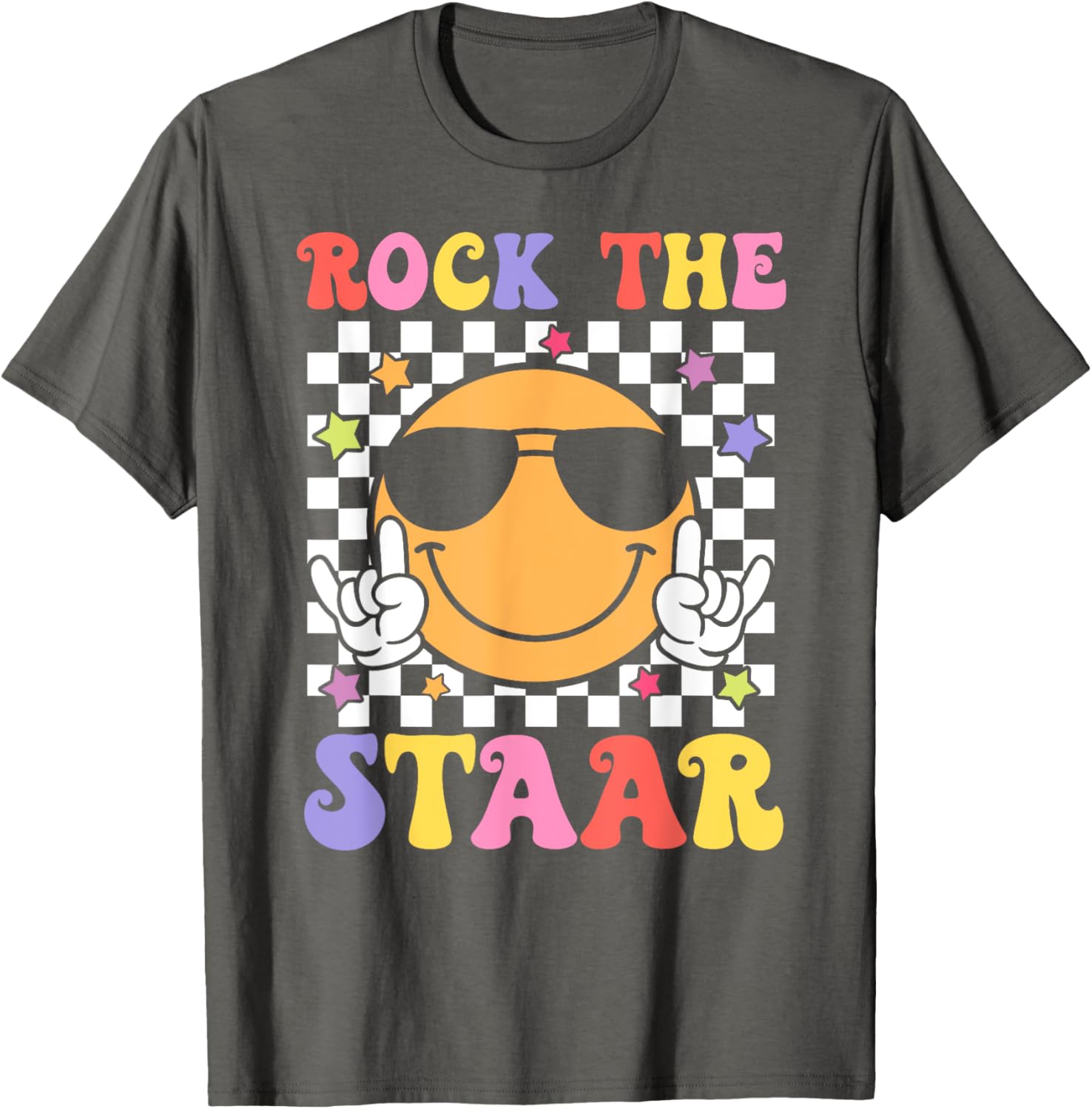 Smile Face Groovy Teacher T-Shirt