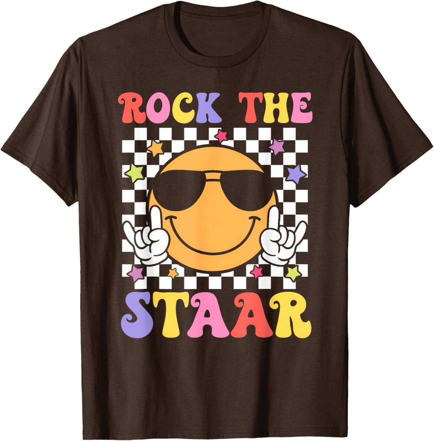 Smile Face Groovy Teacher T-Shirt