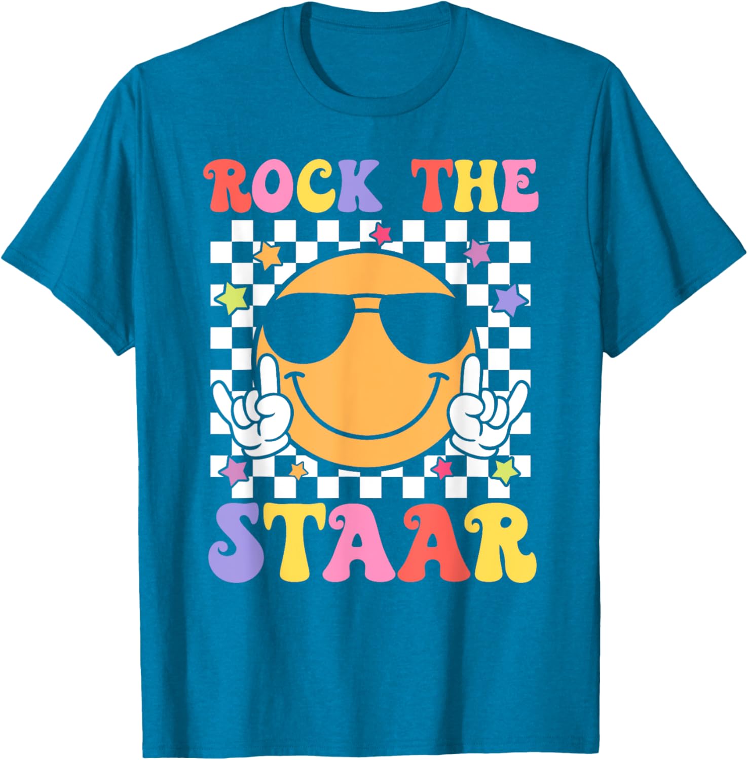 Smile Face Groovy Teacher T-Shirt