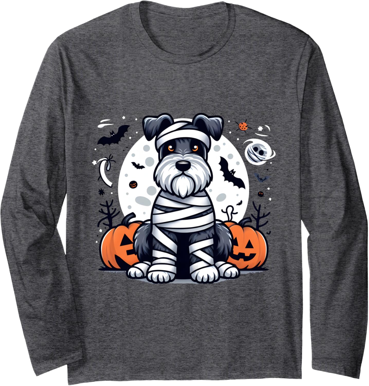 spooky Giant Schnauzer mummy Long Sleeve T-Shirt