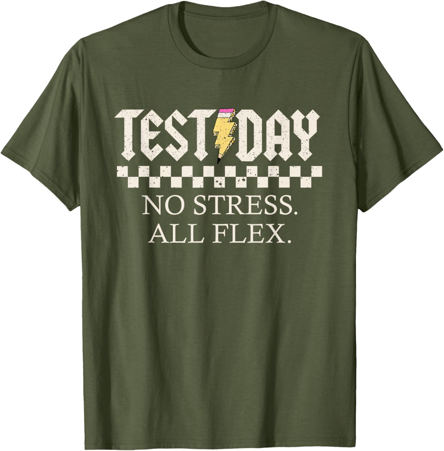Staar State Testing Day Motivation No Stress All Flex T-Shirt