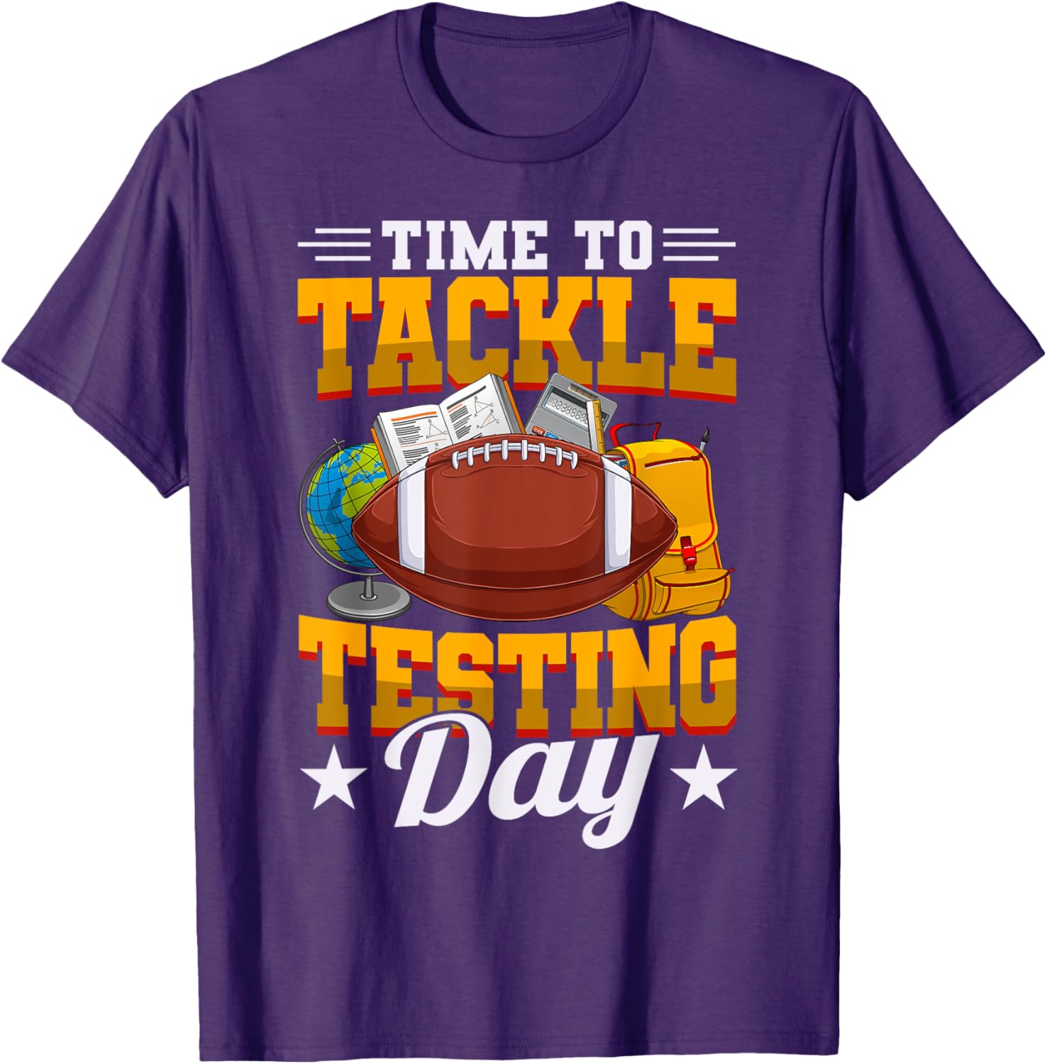 Test Day Football Tackle Testing Day Sports Teacher T-Shirt