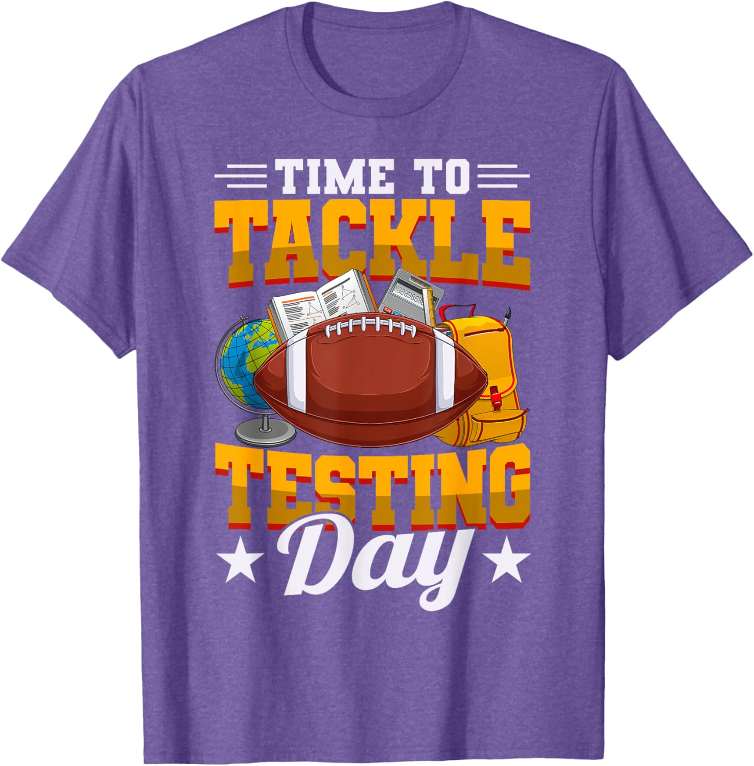 Test Day Football Tackle Testing Day Sports Teacher T-Shirt