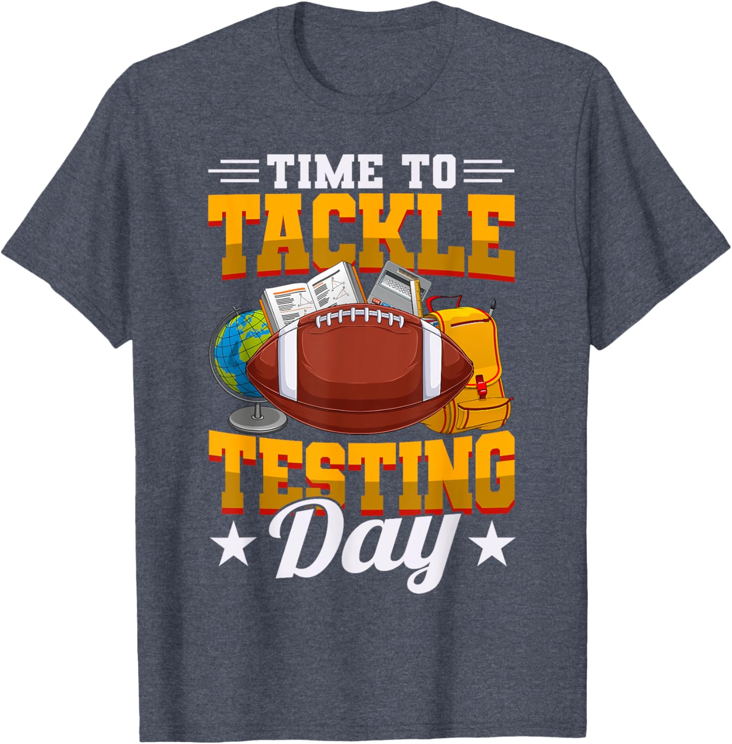 Test Day Football Tackle Testing Day Sports Teacher T-Shirt