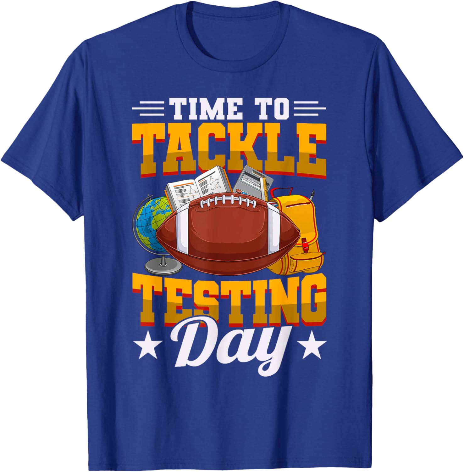 Test Day Football Tackle Testing Day Sports Teacher T-Shirt