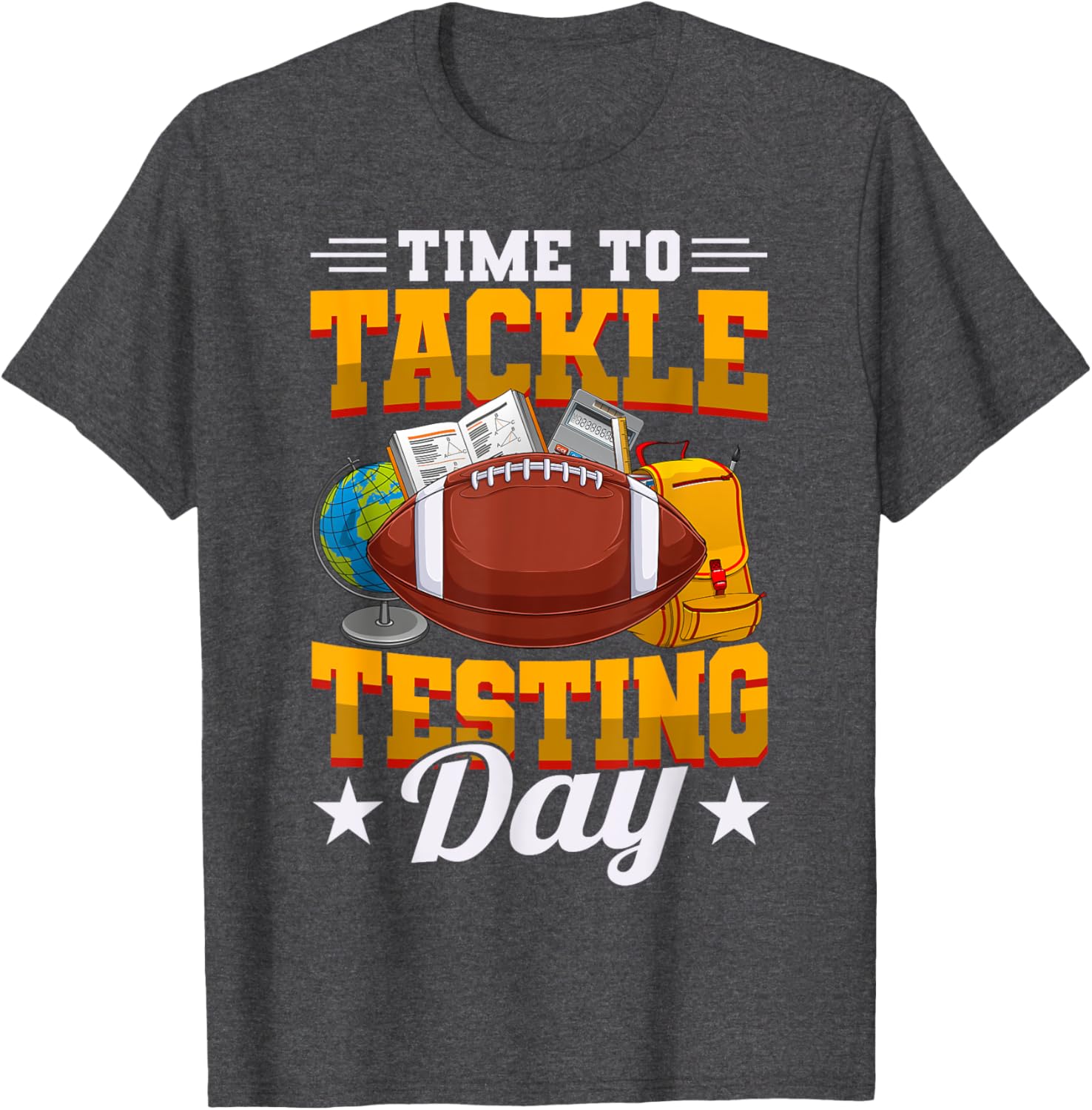 Test Day Football Tackle Testing Day Sports Teacher T-Shirt