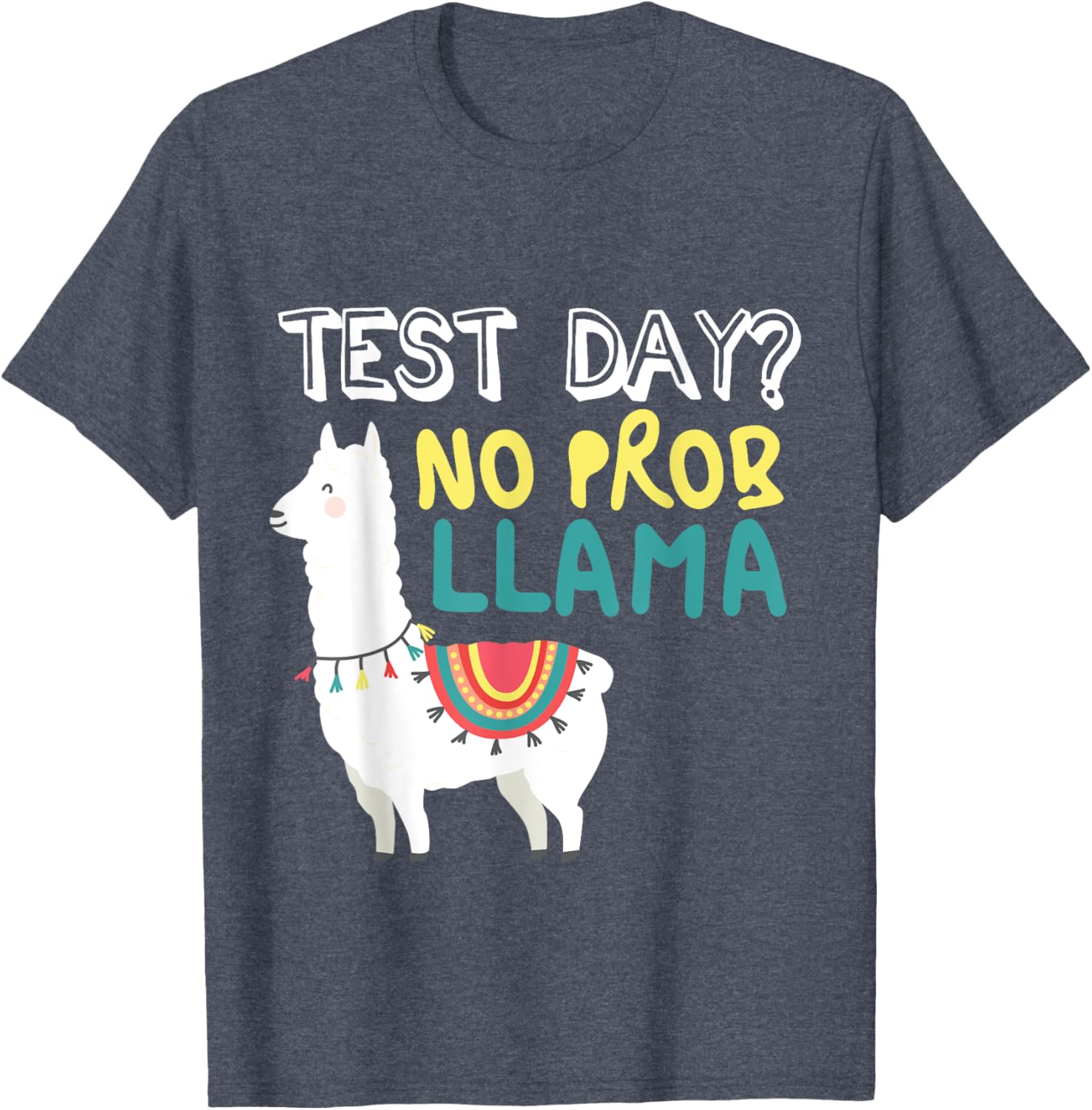 Test Day Llama Teacher Exam Testing Teaching Funny T-Shirt