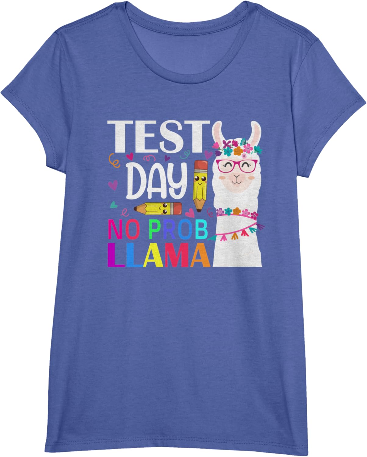 Test Day No Prob-llama Llama Teacher Testing Day T-Shirt