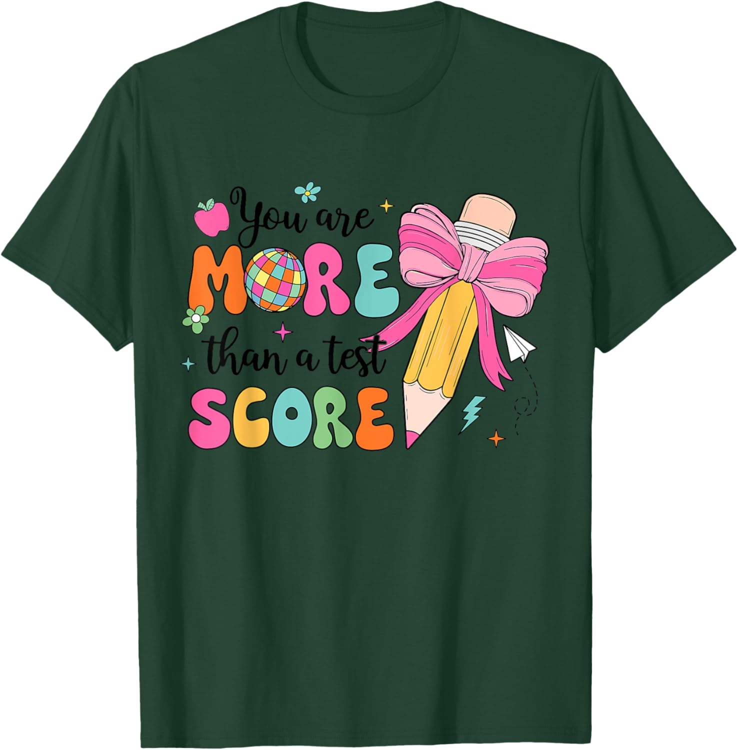 Test Day Pencil Coquette Bow You Are More Than A Test Score T-Shirt