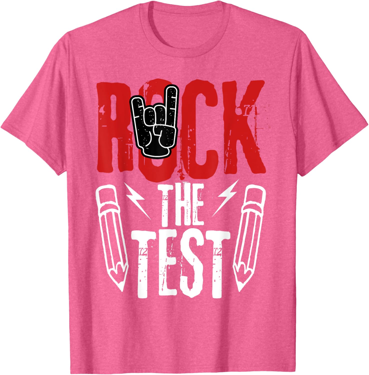 Test Day Rock The Funny Metal Teacher Student Testing Exam T-Shirt