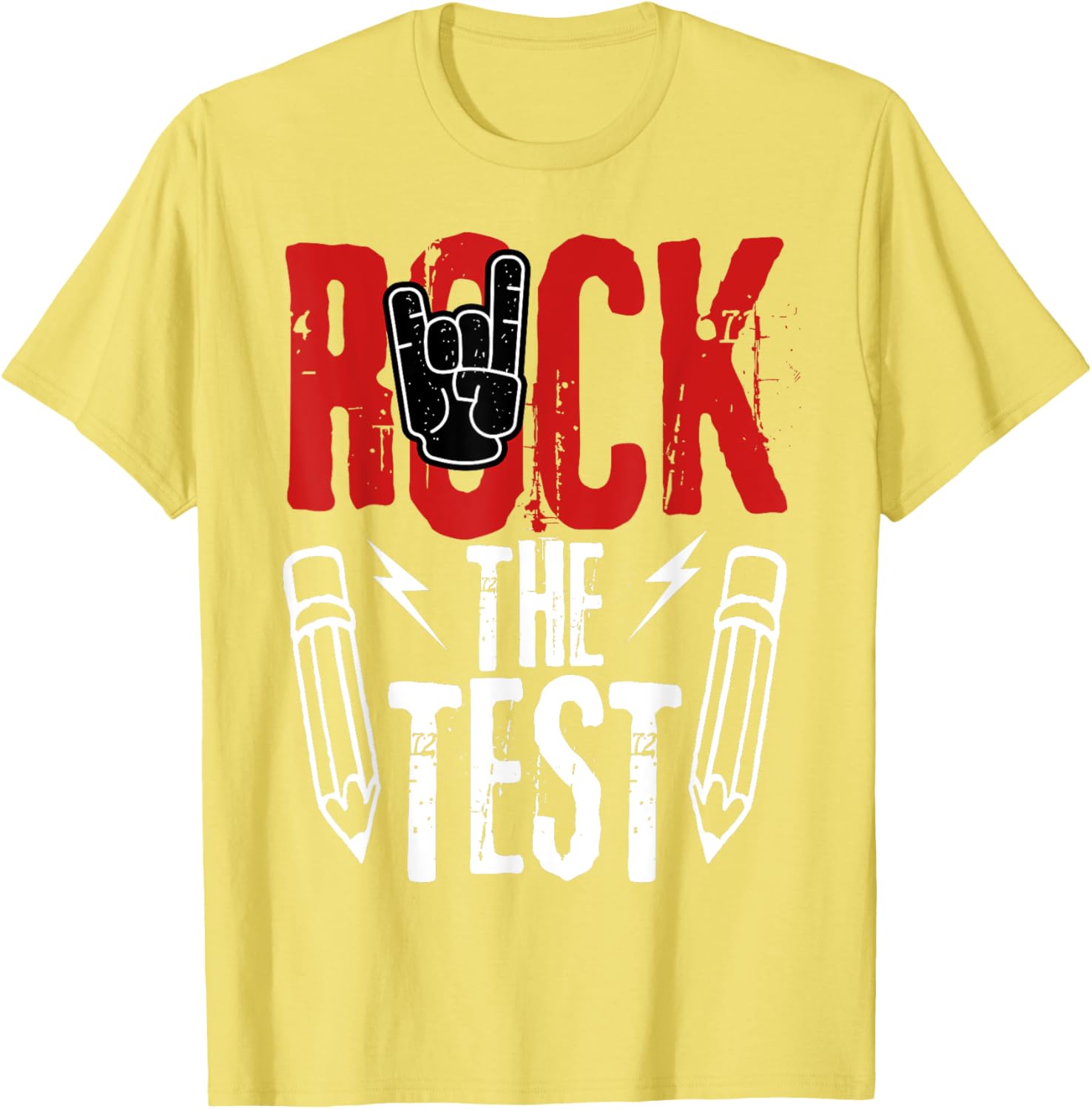 Test Day Rock The Funny Metal Teacher Student Testing Exam T-Shirt