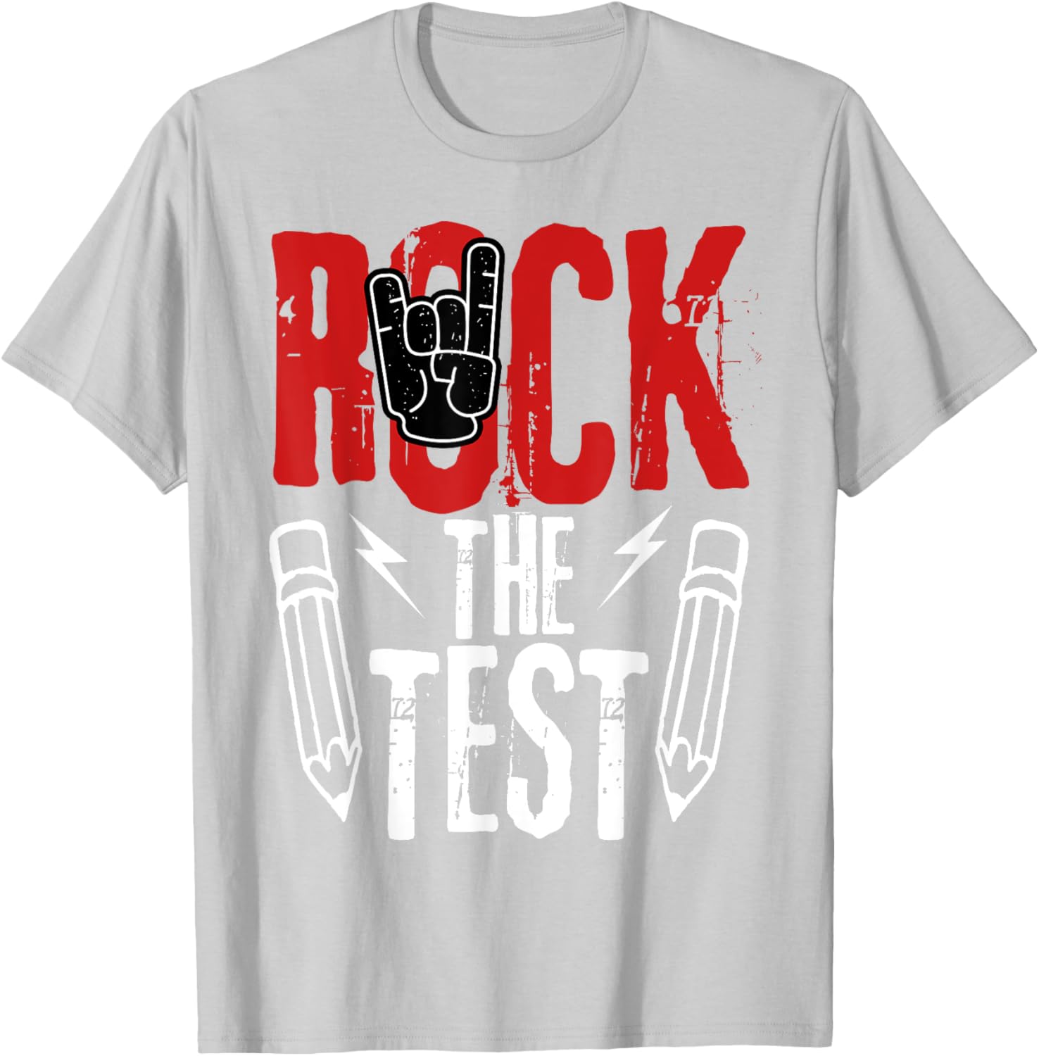Test Day Rock The Funny Metal Teacher Student Testing Exam T-Shirt