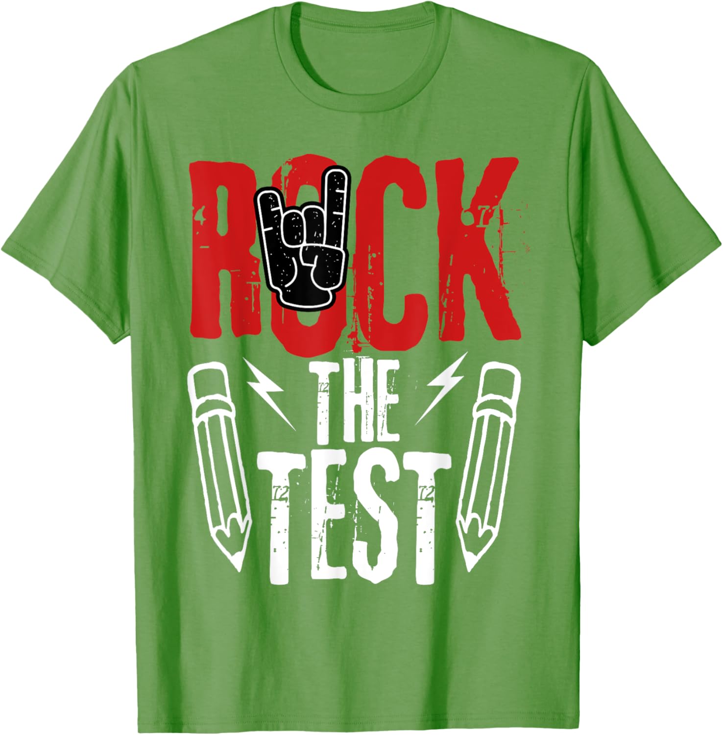 Test Day Rock The Funny Metal Teacher Student Testing Exam T-Shirt
