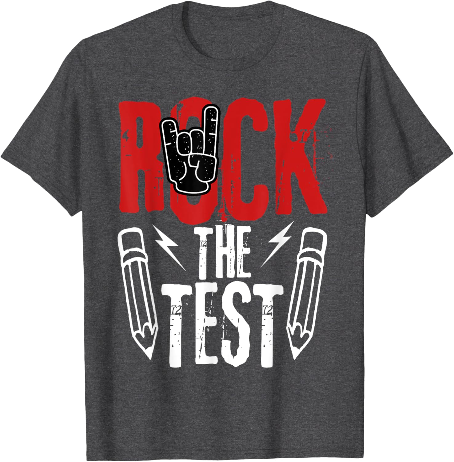 Test Day Rock The Funny Metal Teacher Student Testing Exam T-Shirt