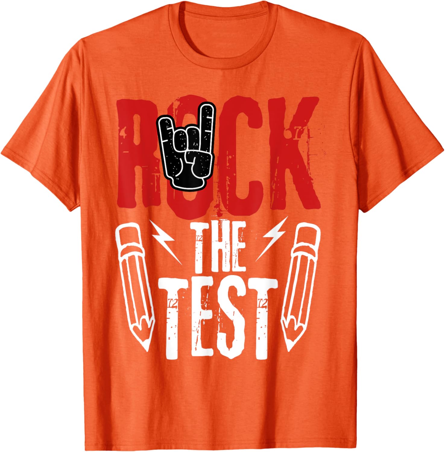 Test Day Rock The Funny Metal Teacher Student Testing Exam T-Shirt
