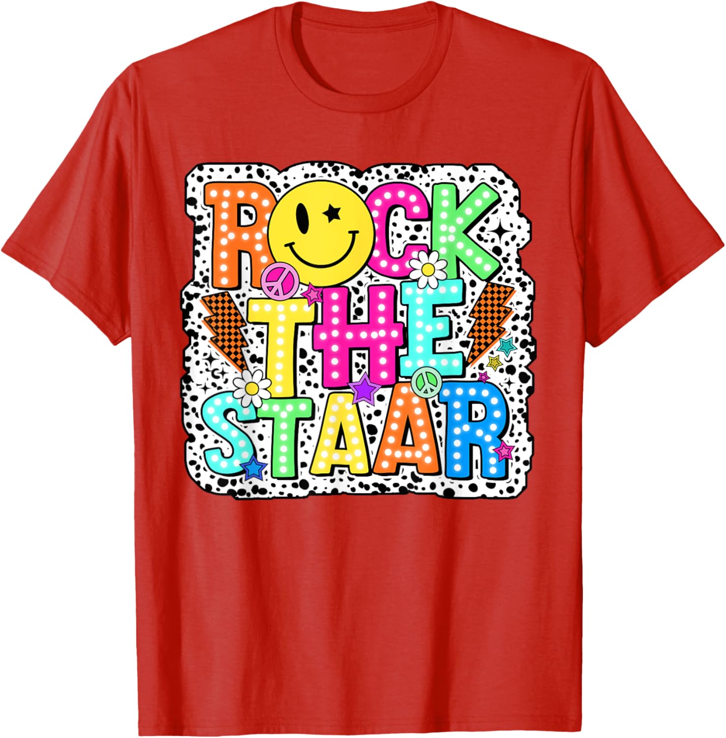Test Day Rock The Staar Testing Day Teacher Student Kids Boy T-Shirt