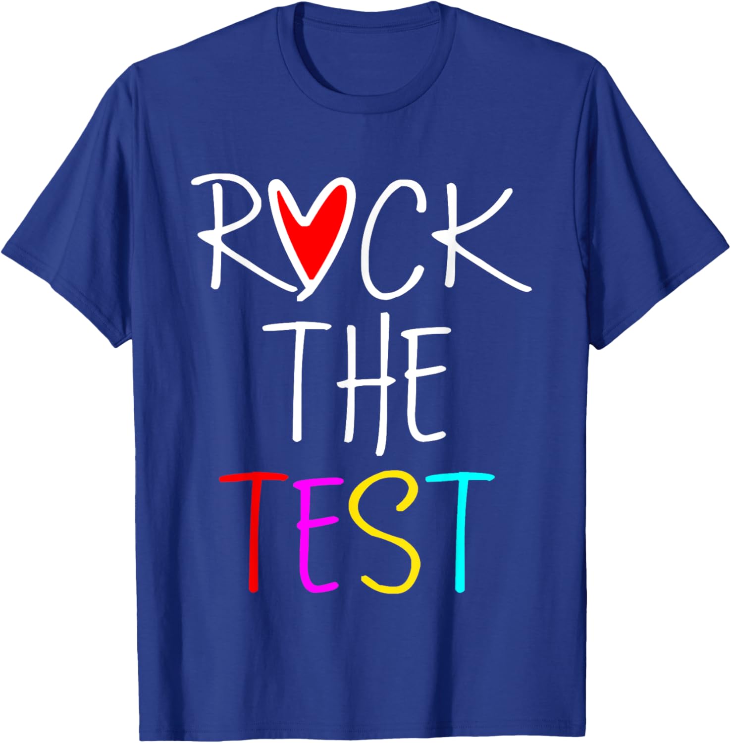 Test Day Rock The Test Teacher Testing Day Funny Teacher T-Shirt