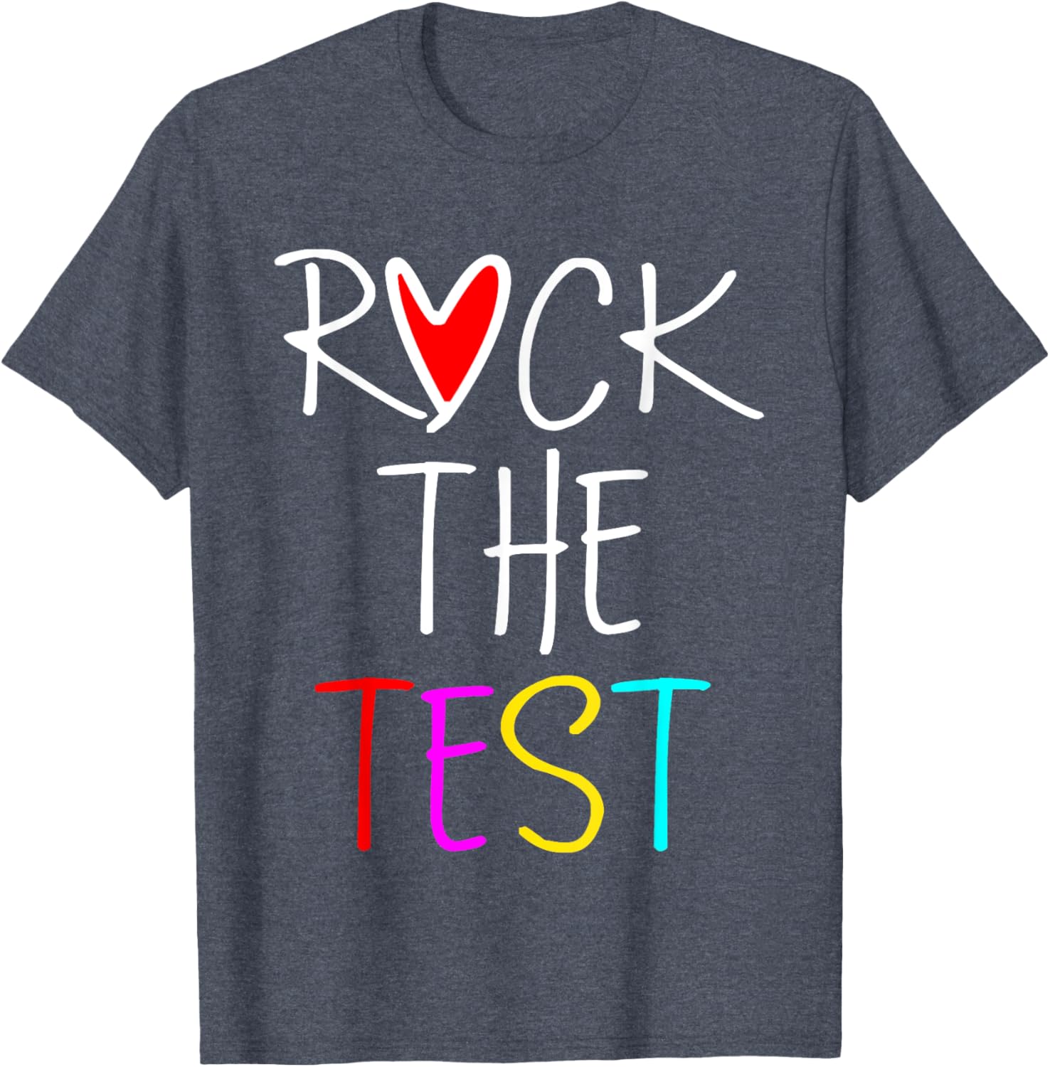 Test Day Rock The Test Teacher Testing Day Funny Teacher T-Shirt