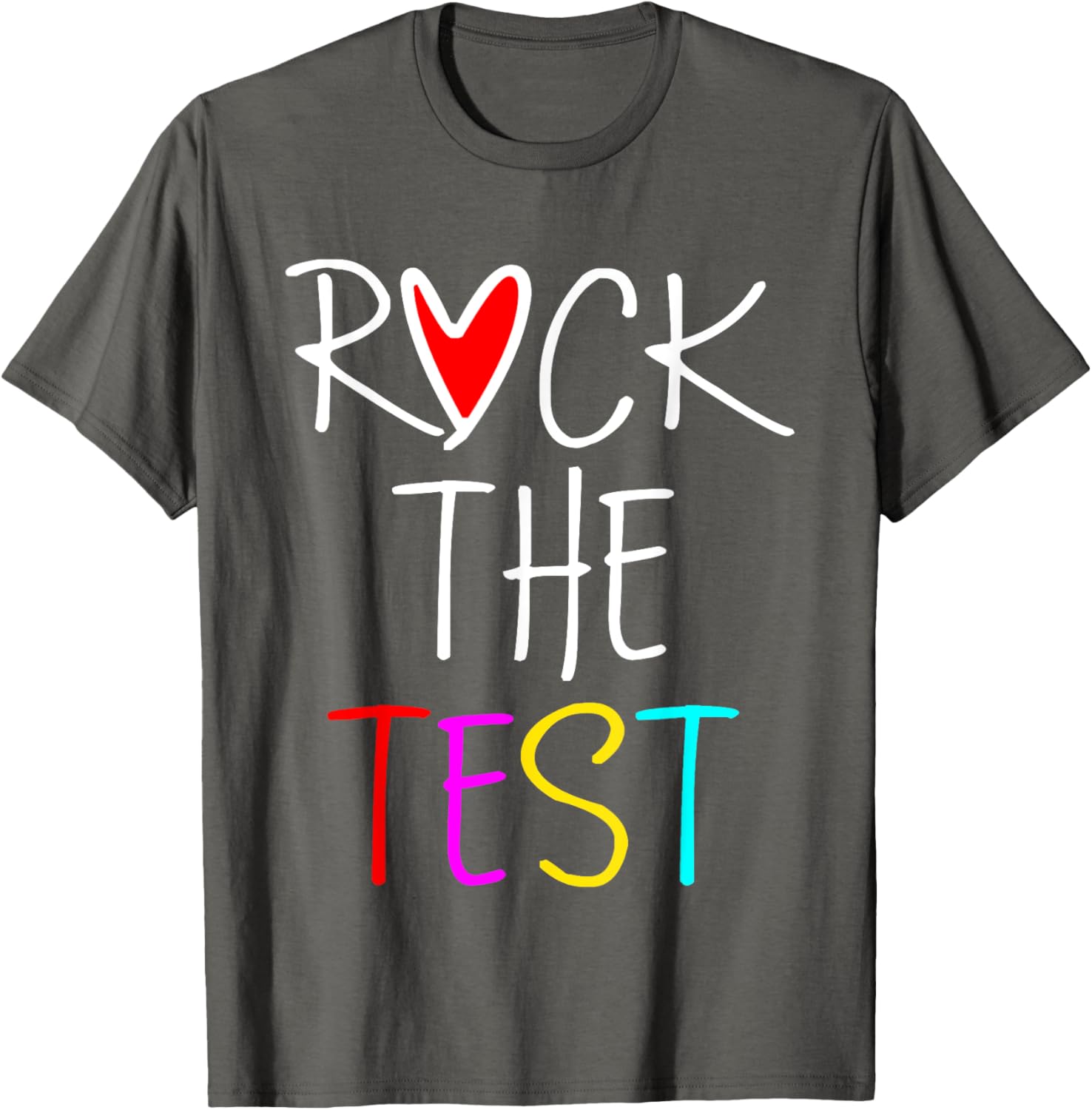 Test Day Rock The Test Teacher Testing Day Funny Teacher T-Shirt