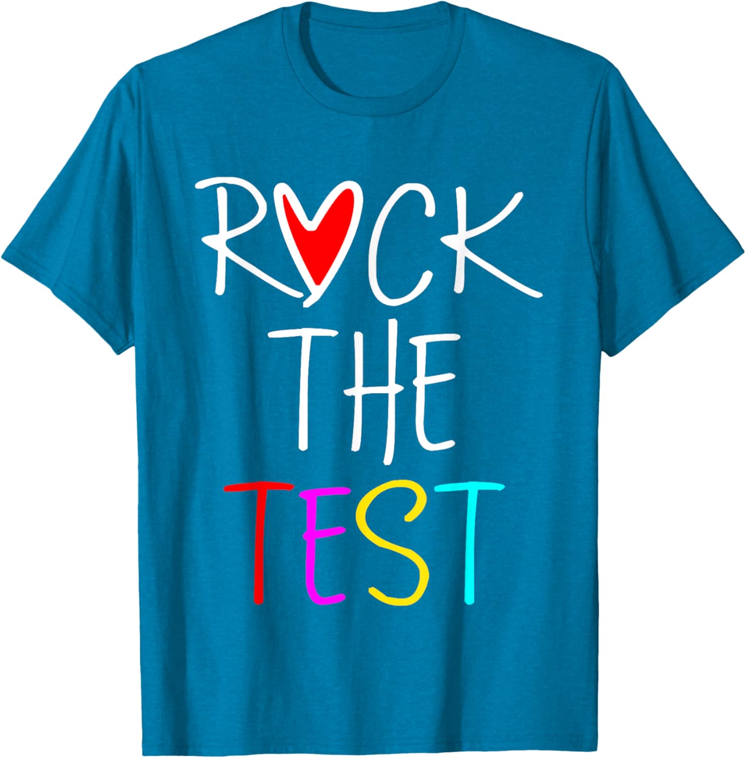 Test Day Rock The Test Teacher Testing Day Funny Teacher T-Shirt