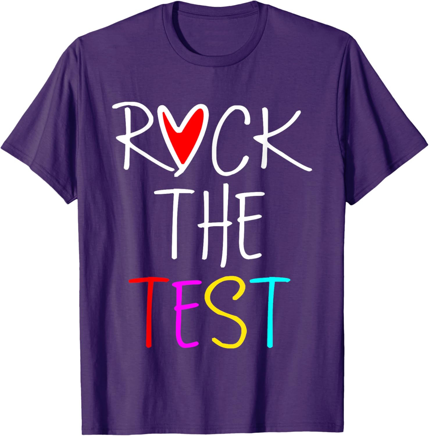 Test Day Rock The Test Teacher Testing Day Funny Teacher T-Shirt