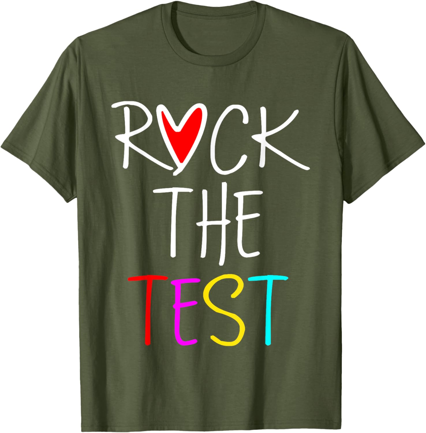 Test Day Rock The Test Teacher Testing Day Funny Teacher T-Shirt
