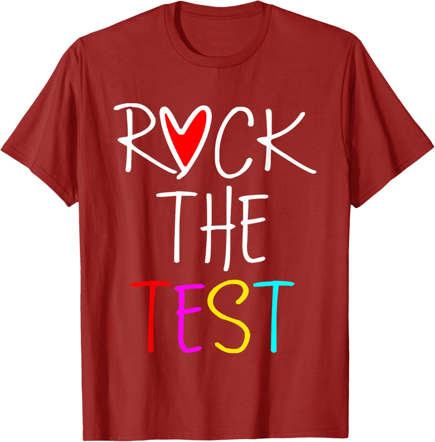 Test Day Rock The Test Teacher Testing Day Funny Teacher T-Shirt