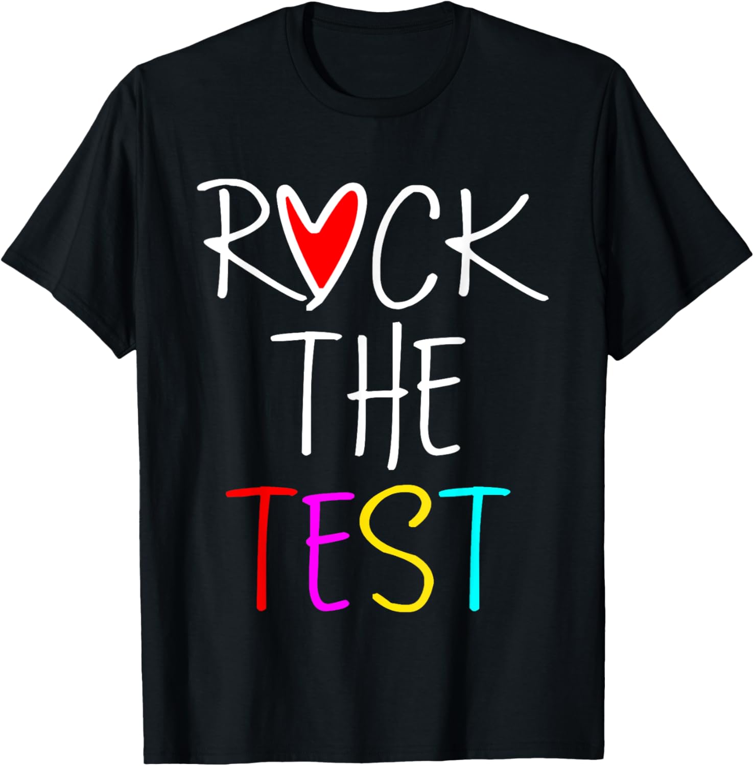 Test Day Rock The Test Teacher Testing Day Funny Teacher T-Shirt